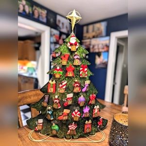 Large metal Christmas tree Advent calendar